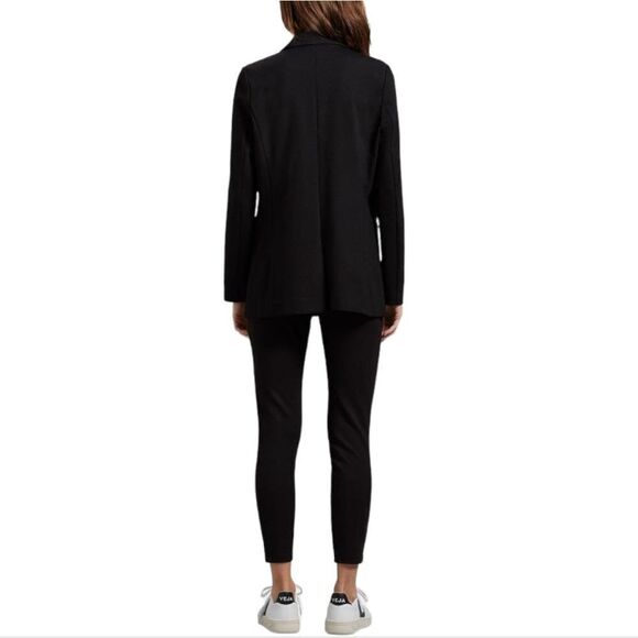 MICHAEL STARS Black Lydia Long Sleeve Ponte Double Breasted Boyfriend Blazer M - Picture 5 of 8